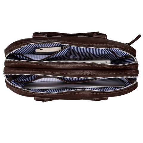 New Classic Briefcase - Chocolate Leather