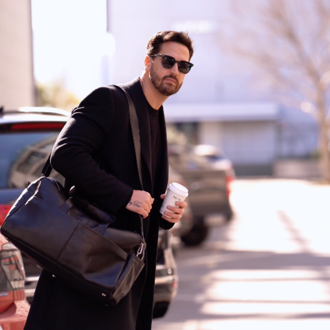 New Classic Weekender Bag - Black Leather