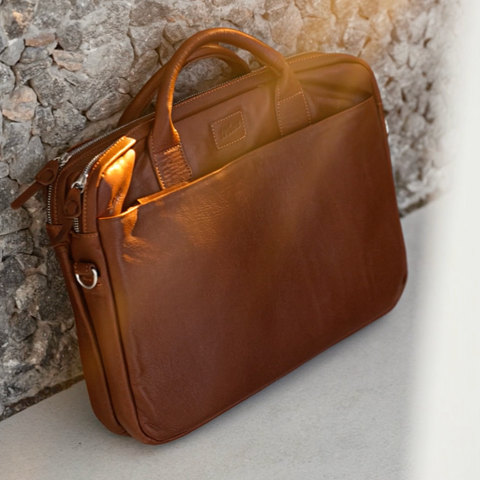 New Classic Briefcase - Cognac Leather