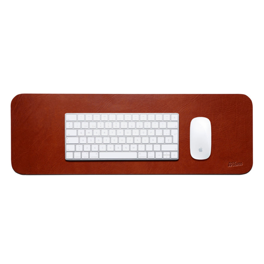 Desk Pad 23.6 x 7.87"-  Cognac Leather