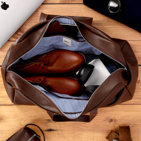 New Classic Weekender Bag - Chocolate Leather