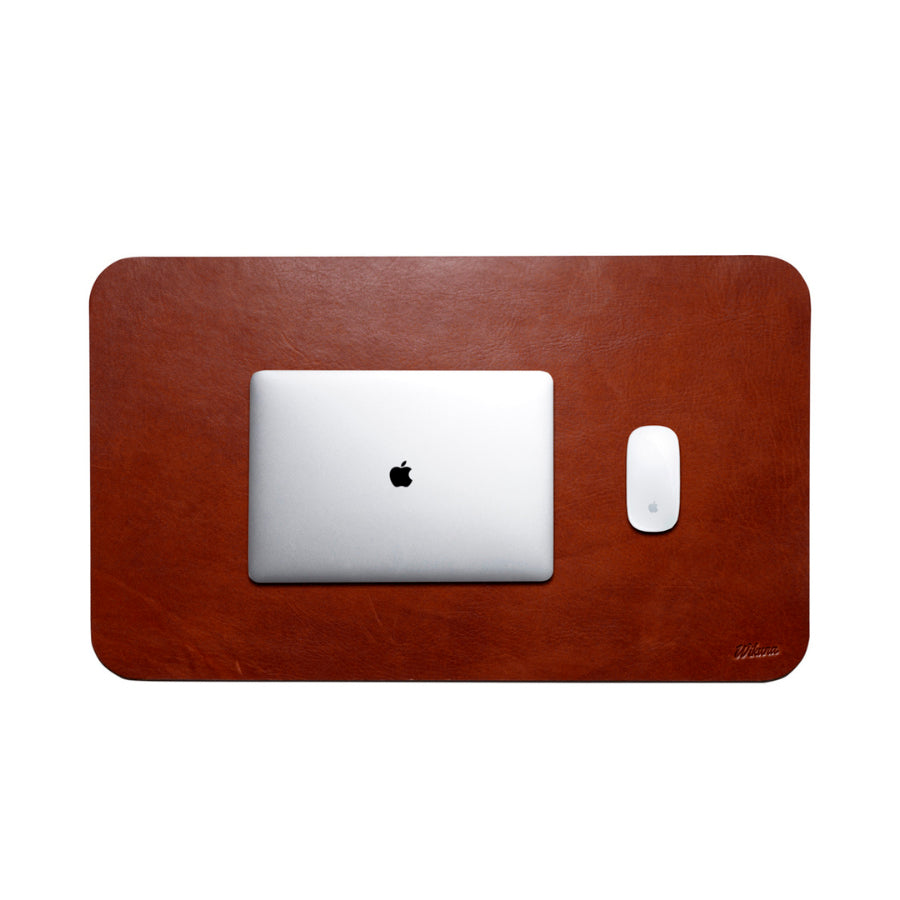 Desk Pad 22.8 x 13.7" - Cognac Leather