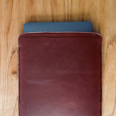 Laptop Sleeve / Folio 13-14'' & iPad Pro 12.9''  - Cognac Leather