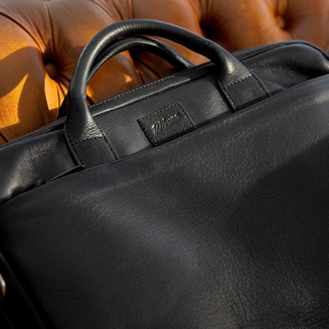 New Classic Briefcase - Black Leather