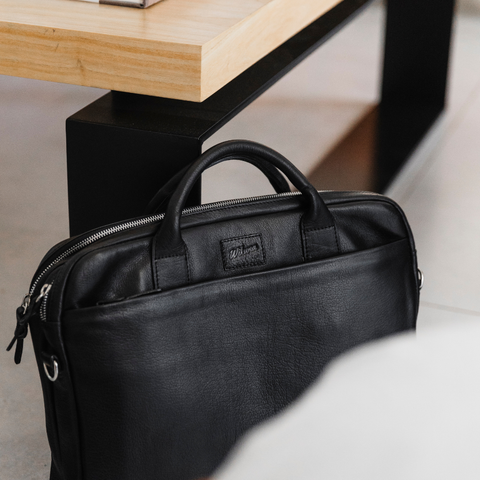 New Classic Briefcase - Black Leather