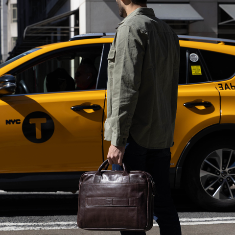 New Classic Briefcase - Chocolate Leather