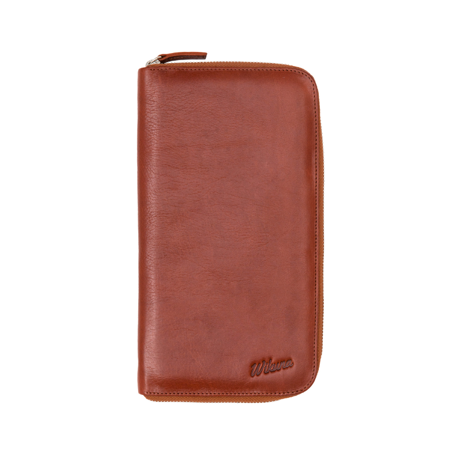 Travel Wallet - Cognac Leather
