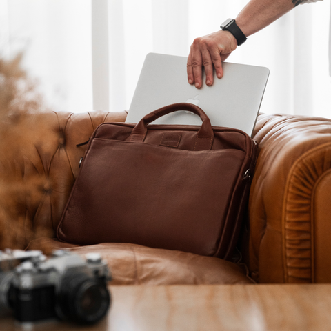 New Classic Briefcase - Cognac Leather