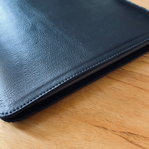 Laptop Sleeve / Folio 13-14'' & iPad Pro 12.9'' - Black Leather