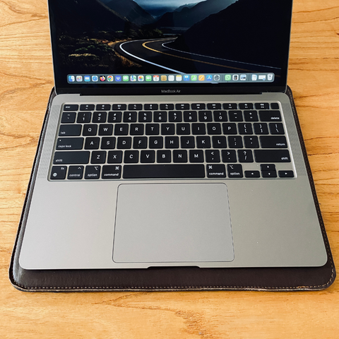 Laptop Sleeve / Folio 13-14'' & iPad Pro 12.9'' - Chocolate Leather