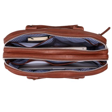 New Classic Briefcase - Cognac Leather