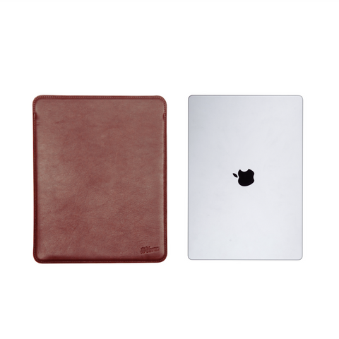 Laptop Sleeve / Folio 13-14'' & iPad Pro 12.9''  - Cognac Leather