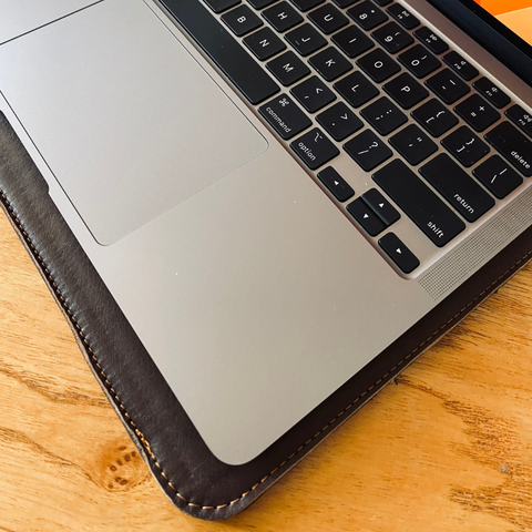 Laptop Sleeve / Folio 13-14'' & iPad Pro 12.9'' - Chocolate Leather