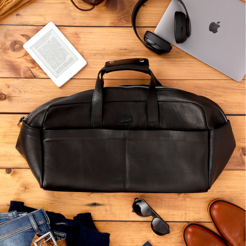 New Classic Weekender Bag - Black Leather