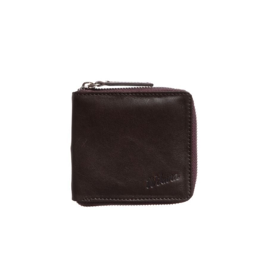 Euro Zip Wallet - Chocolate Leather