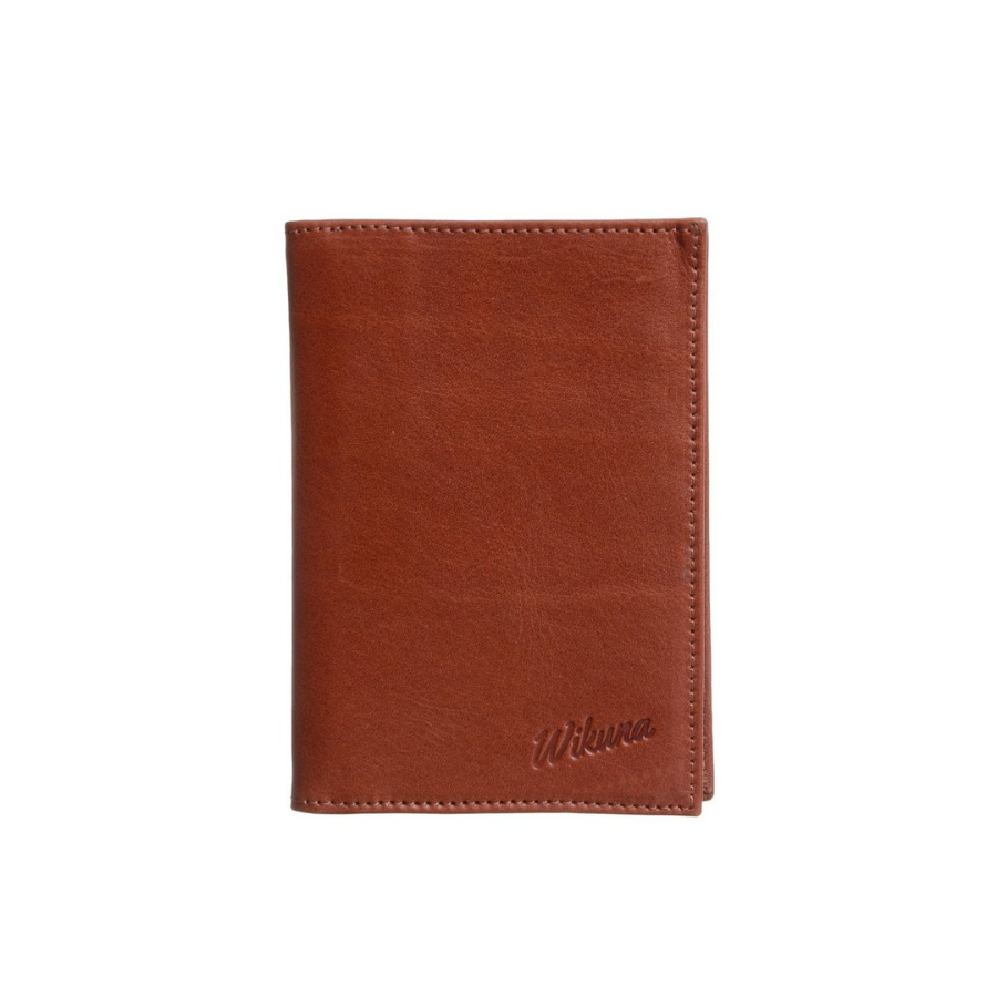 Passport Holder Wallet - Cognac Leather