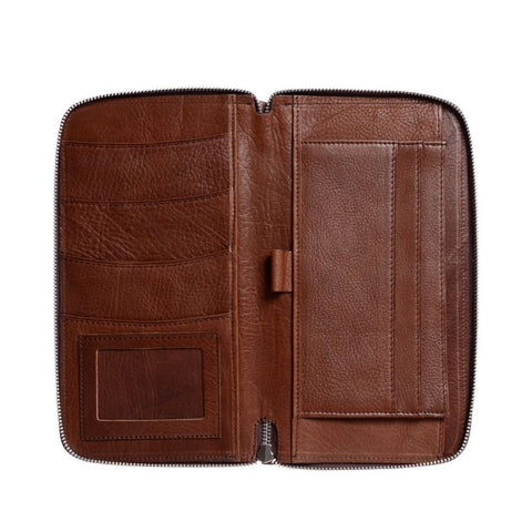 Travel Wallet - Chocolate Leather