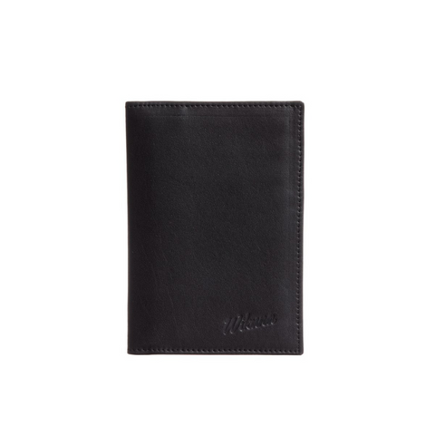 Passport Holder Wallet - Black Leather