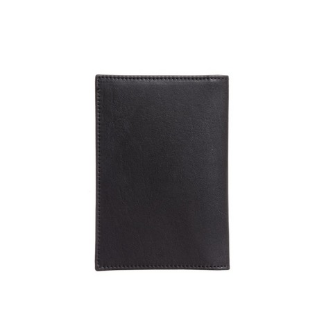 Passport Holder Wallet - Black Leather