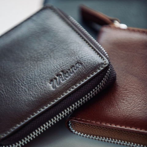 Euro Zip Wallet - Chocolate Leather