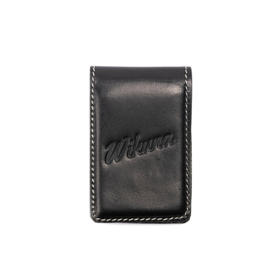 Money CLIP Wallet - Black Leather