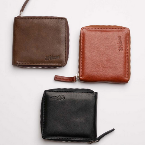 Euro Zip Wallet - Chocolate Leather